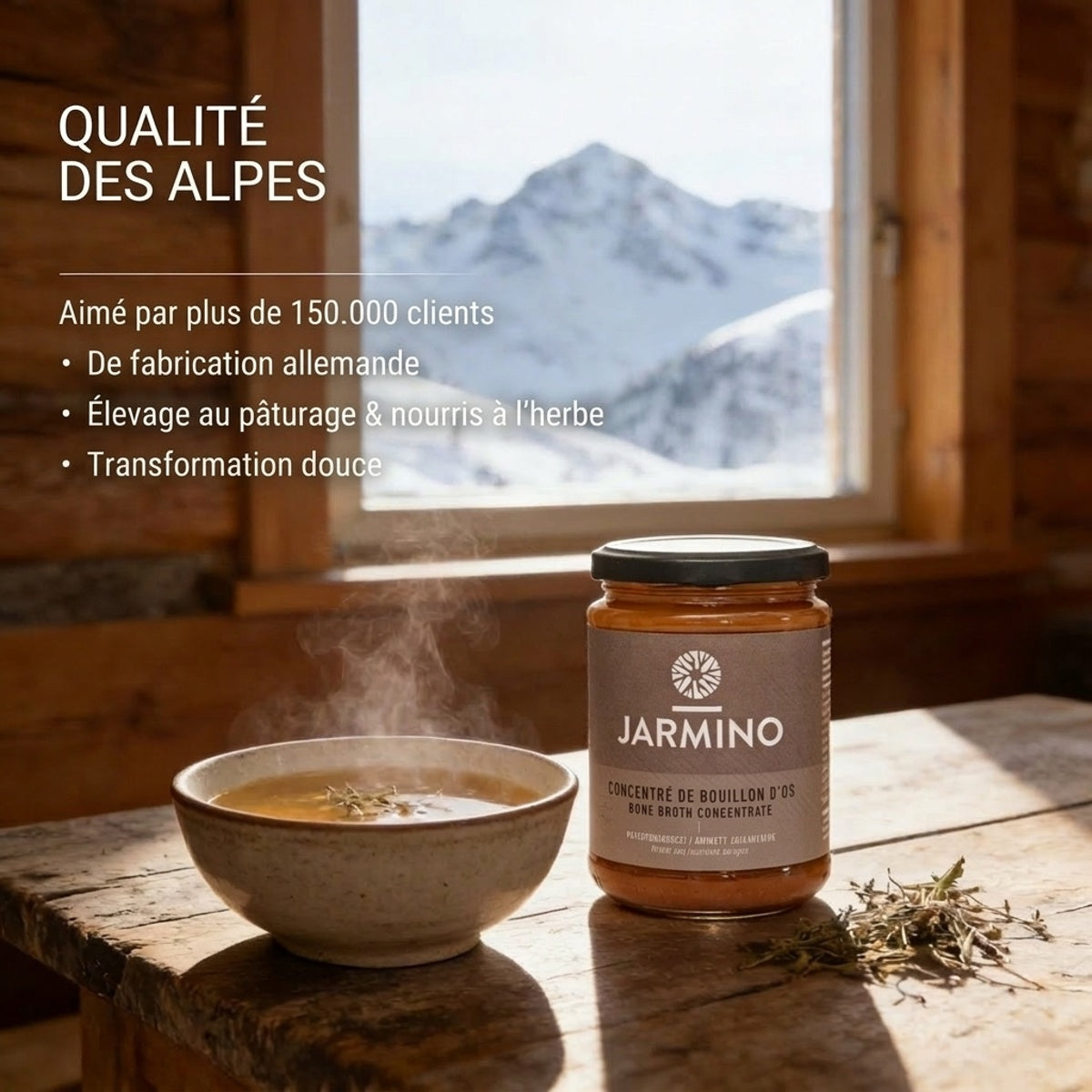 Concentré de bouillon d'os de bœuf (220g)