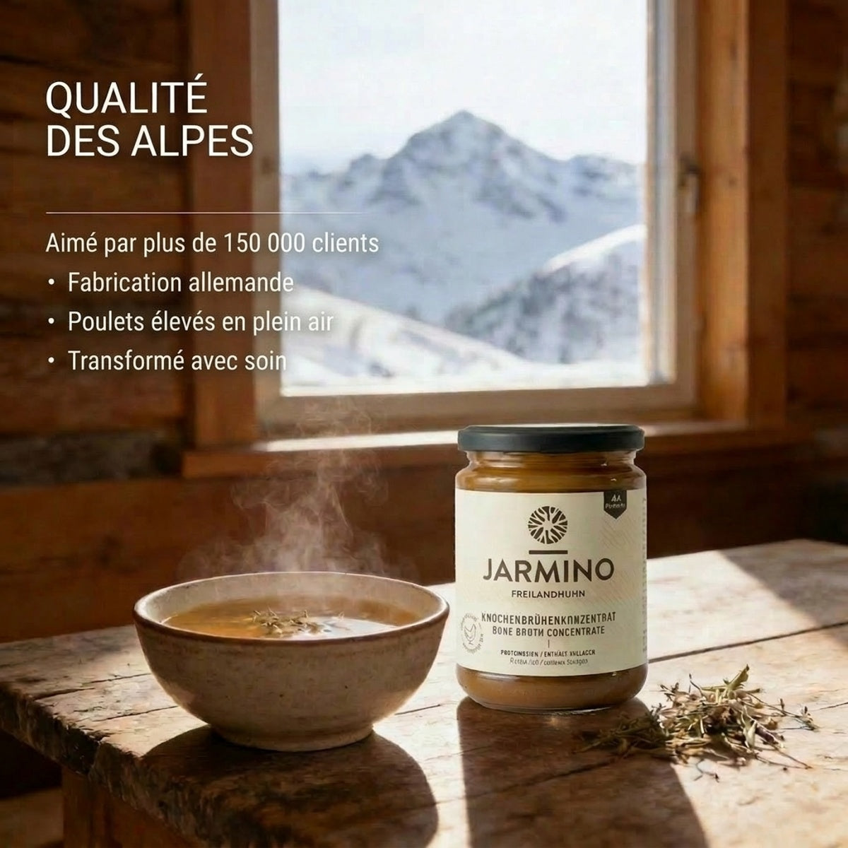 Concentré de bouillon d'os de poulet (410g)