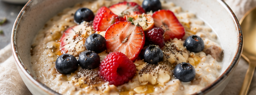 Overnight Oats aux baies avec Collagène bio — un petit déjeuner simple pour tous les jours