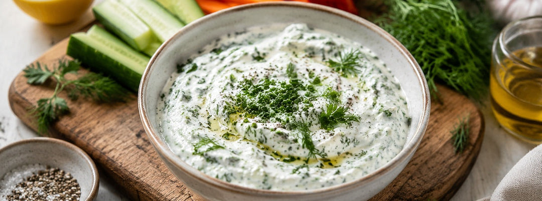 Dip aux herbes au collagène riche en protéines