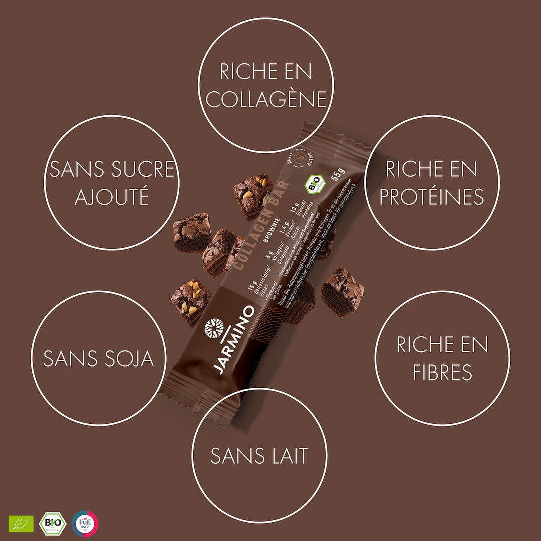 Barre de collagène saveur brownie