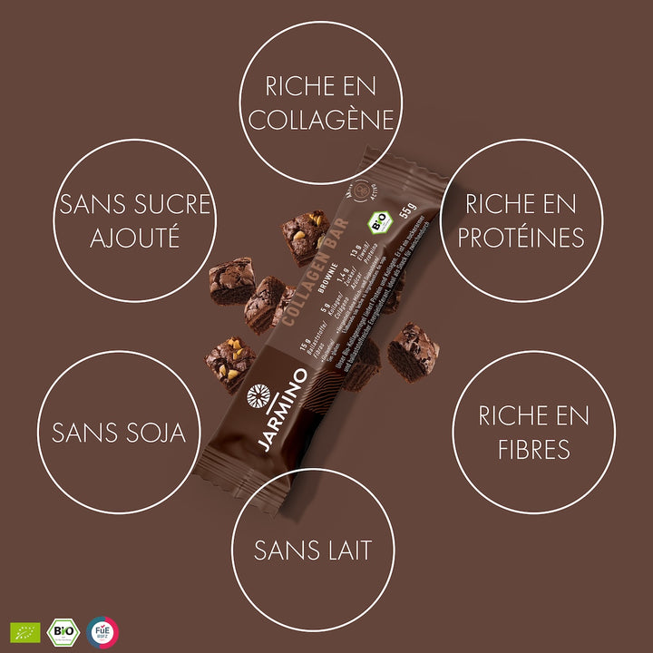 Barre de collagène saveur brownie