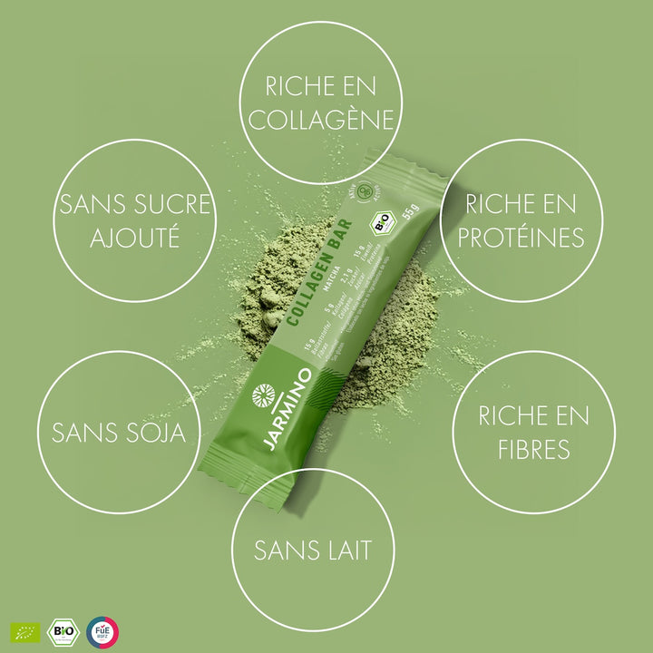 Barre de collagène saveur matcha
