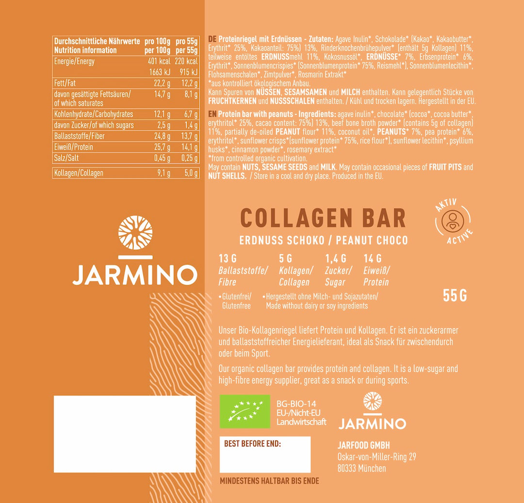 Barre de collagène saveur cacahuète