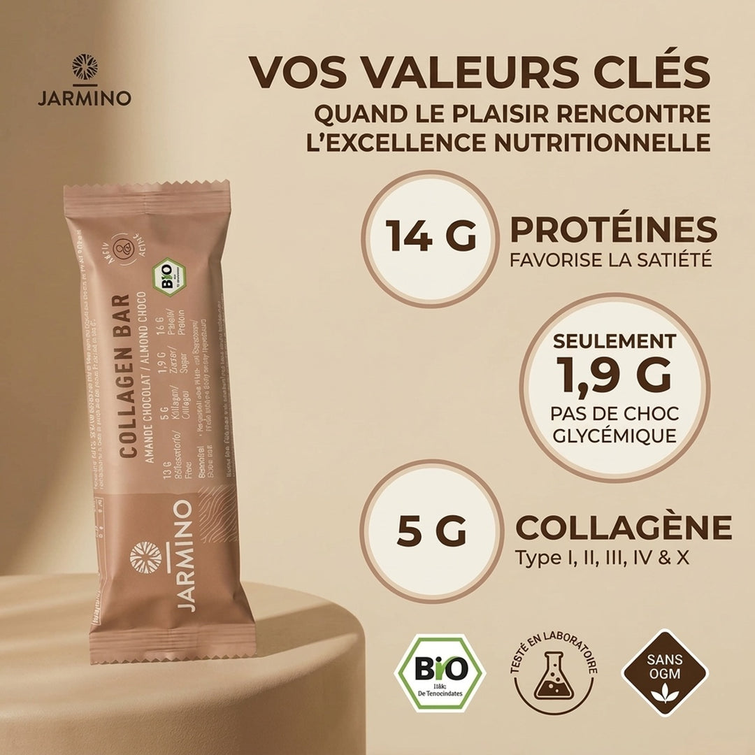 Barre de collagène saveur amande