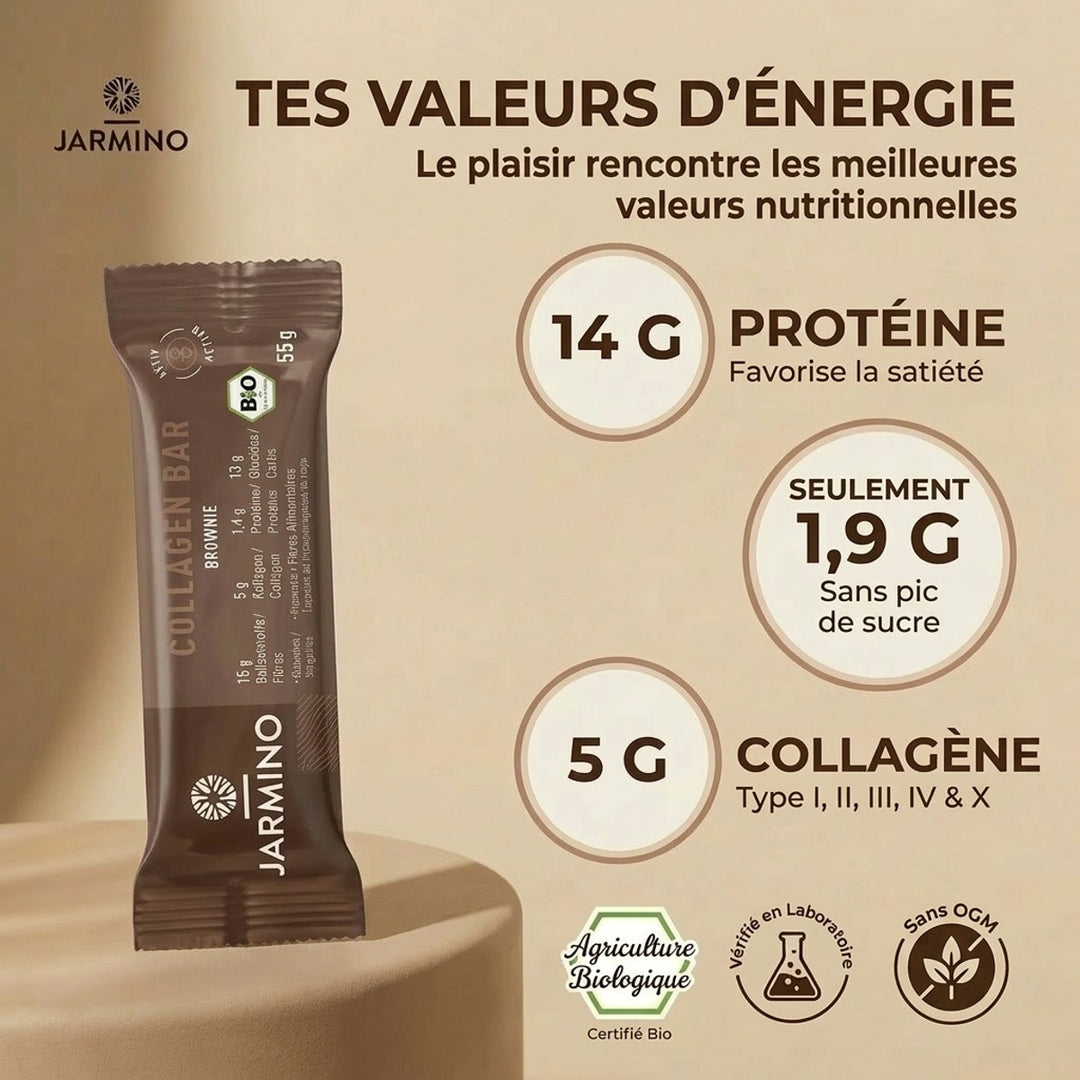 Barre de collagène saveur brownie