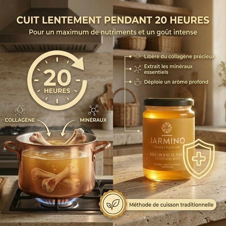 Bouillon d'os de poulet (6x 350ml)
