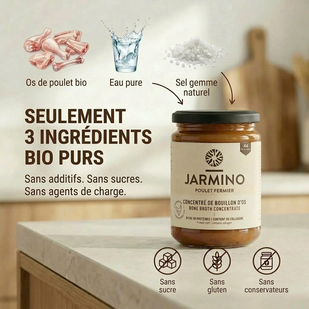 Concentré de bouillon d'os de poulet (410g)