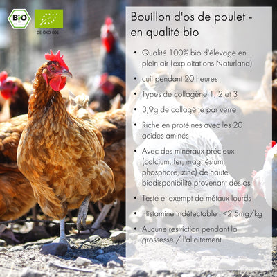 Bouillon d'os de poulet (6x 350ml)