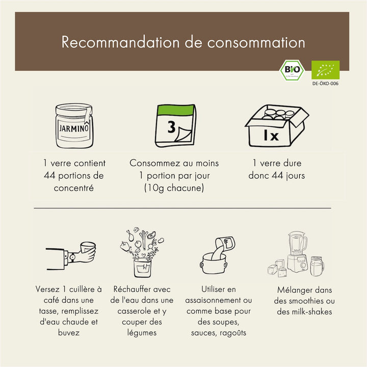 Lot de bocaux de bouillons d'os